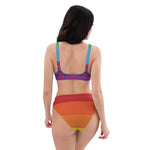 Load image into Gallery viewer, Rainbow Recycled high-waisted bikini Fishman Donuts
