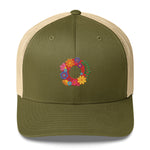 Load image into Gallery viewer, Fishman Flower Pop Donuts Phish Trucker Cap
