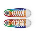 Load image into Gallery viewer, Rainbow Women’s high top canvas shoes
