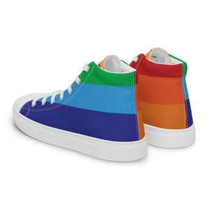 Rainbow Women’s high top canvas shoes